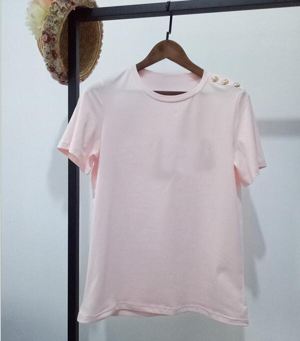 

100% Cotton Sexy fashion Women's t shirt Gold letter Casual Fashion female tee shirts crew neck Soft Breathable high quality men and women tshirts, Red