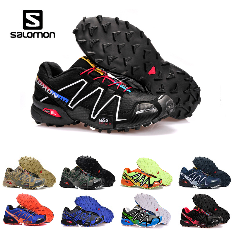 

Salomon Speed Cross 3.0 III CS mens running shoes Mesh Triple black white blue red yellow green speedcross men women trainers outdoor sports sneakers 40-47, Color#1