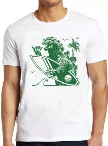 

Dinosaur Surfing Godzilla Cool Surf Surfboard 80s Vintage Gift Tee T Shirt 4087, Mainly pictures