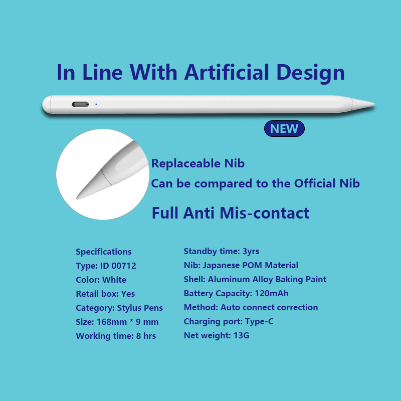 

Touchscreen new-stylus pen newest smart-chip integrated capacitance pencil for ipad2018 and up palm