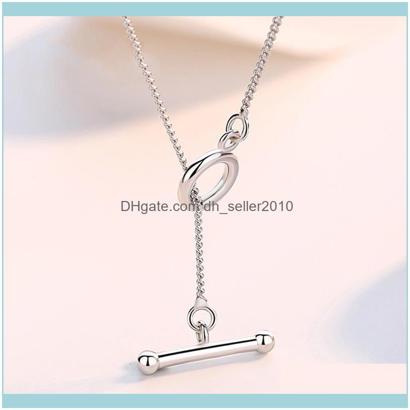 

Necklaces & Pendants Jewelryjrsr 100% 925 Sterling Sier Simple Clavicle Necklace Woman Diy Jewelry Valentines Day Gift Chains Drop Delivery