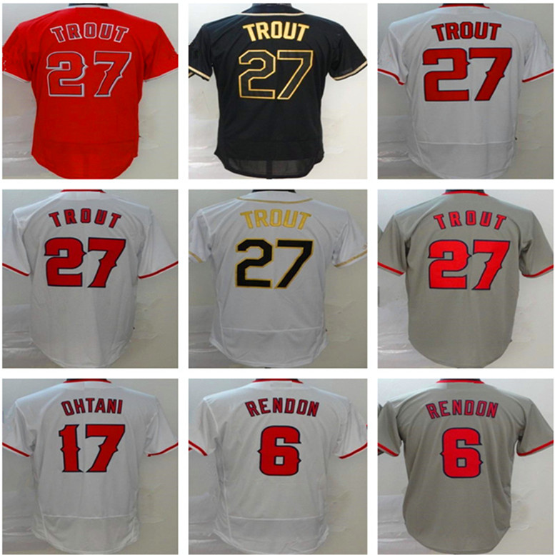

2021 Custom 27 Mike Trout Jerseys 6 Anthony Rendon Jersey 37 Francisco Arcia 17 Shohei Ohtani 5 Albert Pujols Simmons Buttrey Marte Baseball, Blue;black