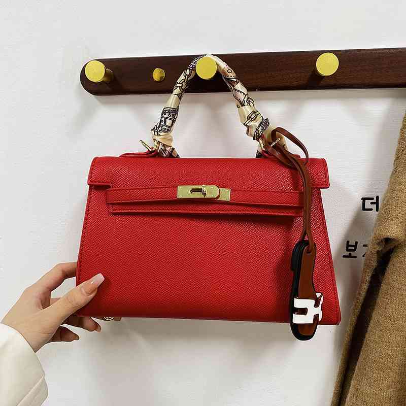 

Design Palm print second generation bag female new fashion Single Shoulder Messenger Bag leisure simple handbag Handbags, White