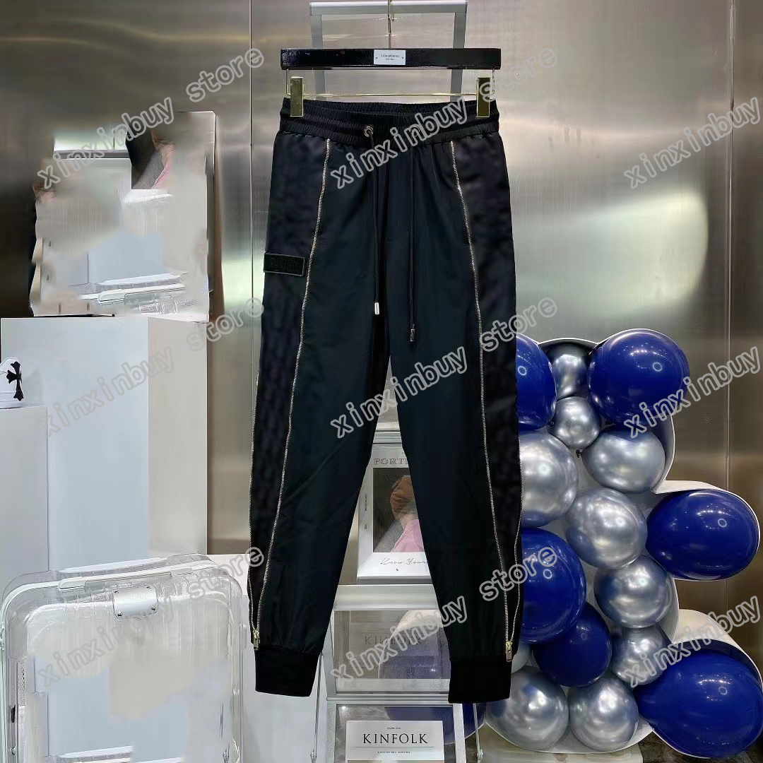 

21ss Mens designer pants side zipper Spring summer Men Webbing Pant Double letter Jacquard Casual letters Trousers Wedding black
