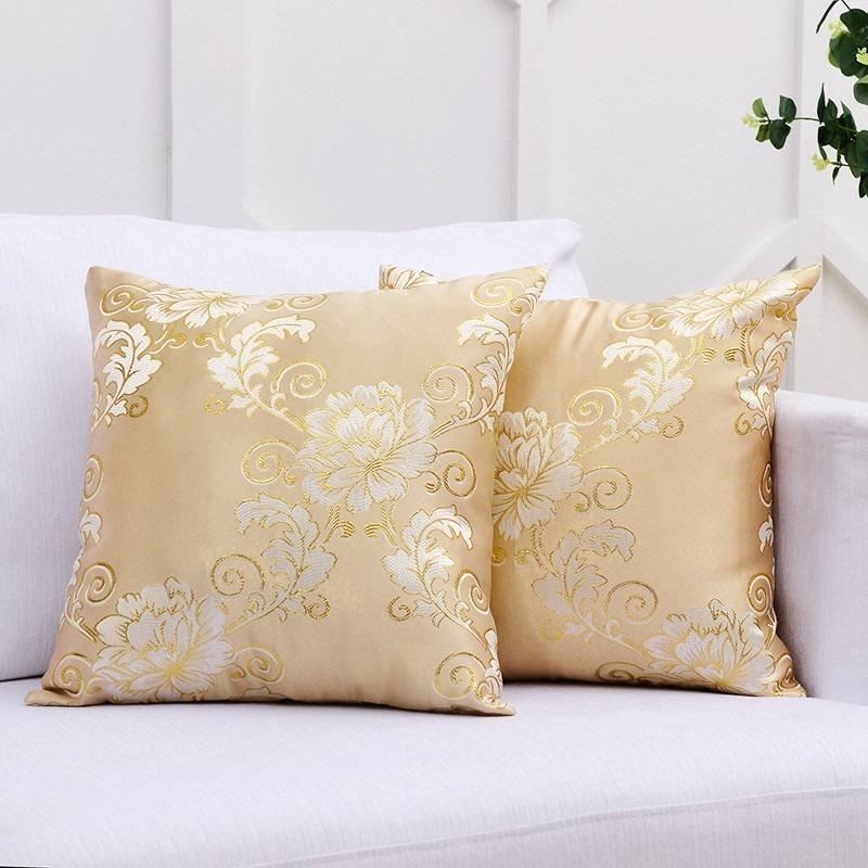 

Cushion/Decorative Pillow European Golden Royal Jacquard Cushion Cover Luxury Throw Case Decorative Sofa (2 Piece,45cm*45cm)