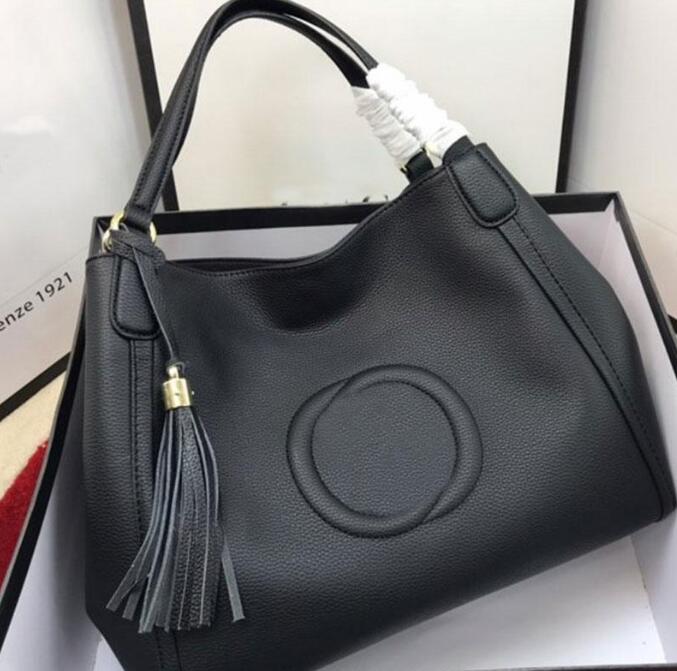 

Large Capacity Package Handbag Purse Crossbody Bag Fashion Litchi Grain Classic Style Genuine Leather Interior Zipper High Quality