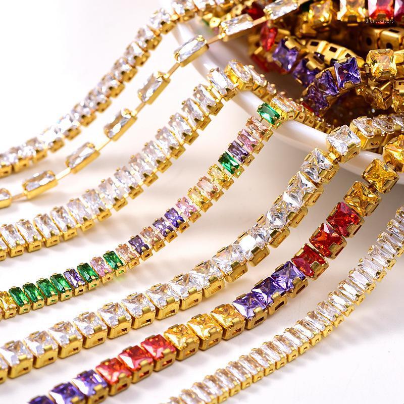 

Chains Luxury Shiny Colorful Zircon Choker Necklace For Women Crystal Rhinestone Chain Jewelry Collares Gifts Bijoux Femme