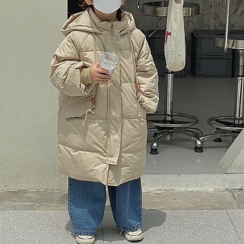 

Down Coat Kids Girls Long Coats Children Boys Jackets Winter Fashion Thick Hooded White Duck Snowsuit 3-12Y Teenagers Overcoat Parkas, Blue;gray