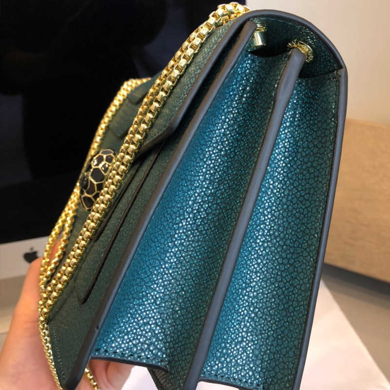 

lius Chain Organ Flap Crossbody Bag Women Genuine Leather Shoulder Handbag Classic Snake Head Lock High Quality