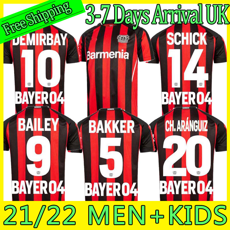 

2021 2022 Leverkusen Soccer Jersey men kids kit Bayer 04 PALACIOS BAILEY football uniform DEMIRBAY VOLLAND TAH shirts 21-22, Away+patch