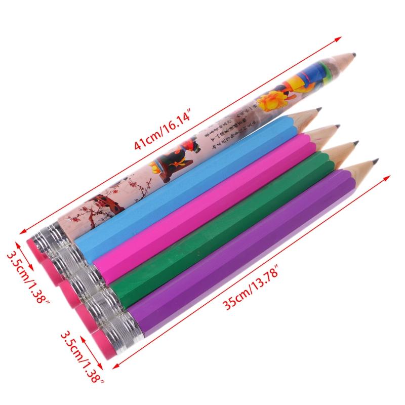 

Giant Wooden Pencil Large Stationery Novelty Children Toy Performance Prop 35cm Pencils