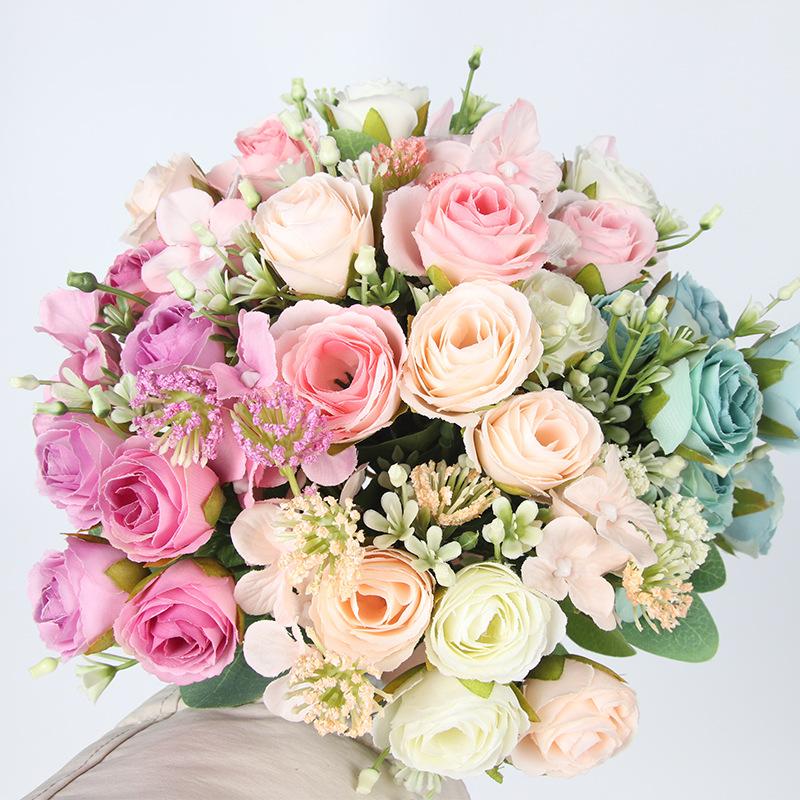 

Decorative Flowers & Wreaths A Bunch Of Beautiful Artificial Peony Roses Silk DIY Home Garden Party Wedding Decoration