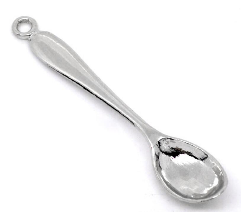 

Tone Spoon Charms Pendants Jewelry Making Findings wjl2822, Bronze;silver
