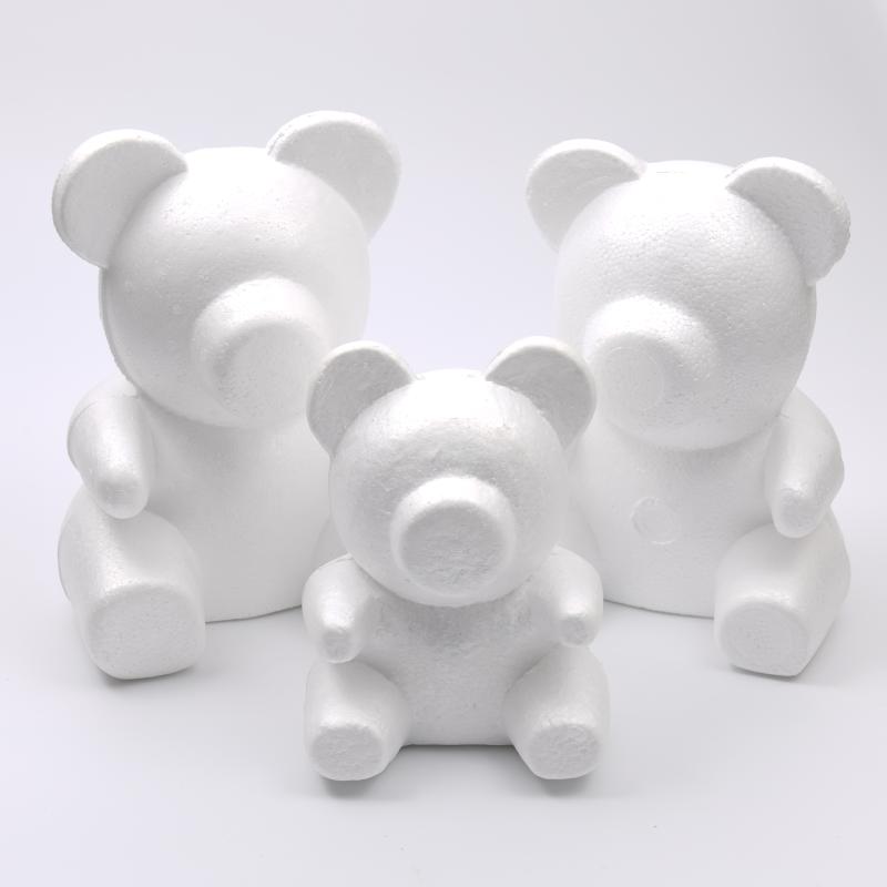

Decorative Flowers & Wreaths 1Pcs Modelling Polystyrene Styrofoam White Foam Bear Mold Teddy For Valentine's Day Gifts Birthday Party Weddin, 15cm