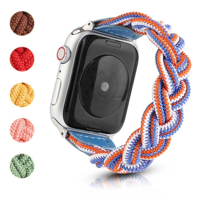 

Woven Strap for Apple Watch Band 44mm 40mm iWatch bands 38mm 42mm Belt Nylon Sport Loop bracelet watchband for series 6 SE 5