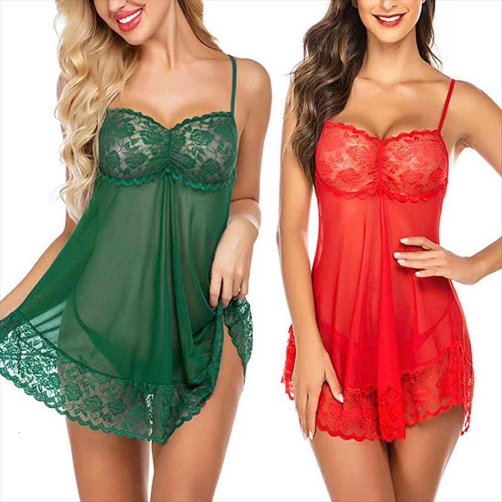 

fashion multicolor sling net women sleepwear yarn nightdress selling style underwear factory direct sales, Black;red