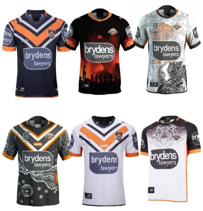 

2021 West tiger Rugby jersey french Hero edition white blue LEAGUE SHIRT POLO souvenir T-shirt MENS Top quality Club Australia, Black;gray