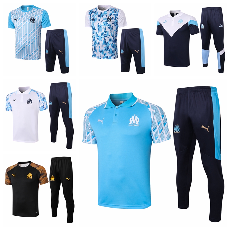 

21/22 Olympique Marseille Polo Soccer Football maillot foot Tracksuits CUISANCE GUENDOUZI BENEDETTO KAMARA PAYET Survetement Chandal Training Suit A4, 15
