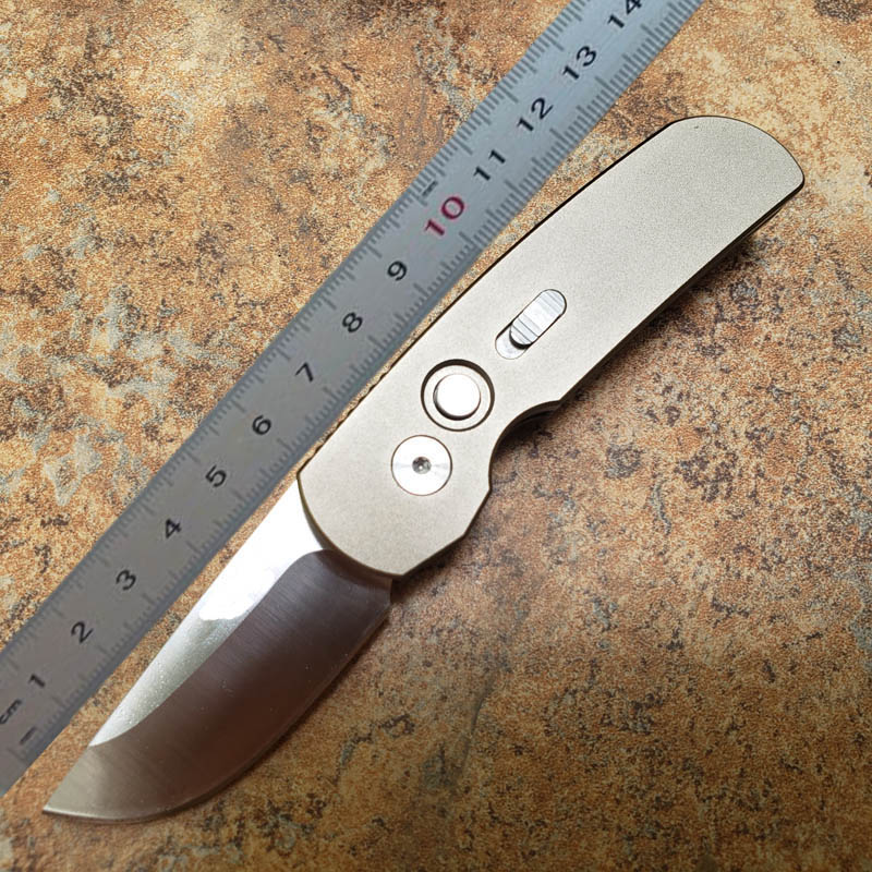 

1Pcs Top Quality 3 Handles Colors Automatic Tactical Folding Knife 154CM Satin Steel Blade Aviation Handle EDC Pocket Folder Knives