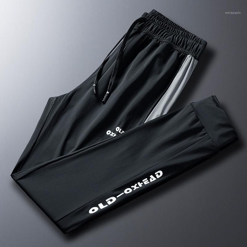 

Men's Pants Ice Silk Breathable 2021 Summer Casual Air-conditioned Nine-point Quick-drying Sports Young Studen