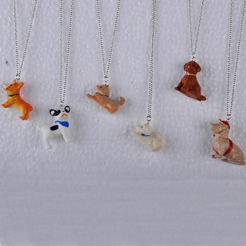 

Resin 3D Animal Pet Puppy Dog Pendant Necklace Women Girl Link Chain Jewelry Fashion Jewellery Boutique Bijoux Ornament Necklaces, Silver