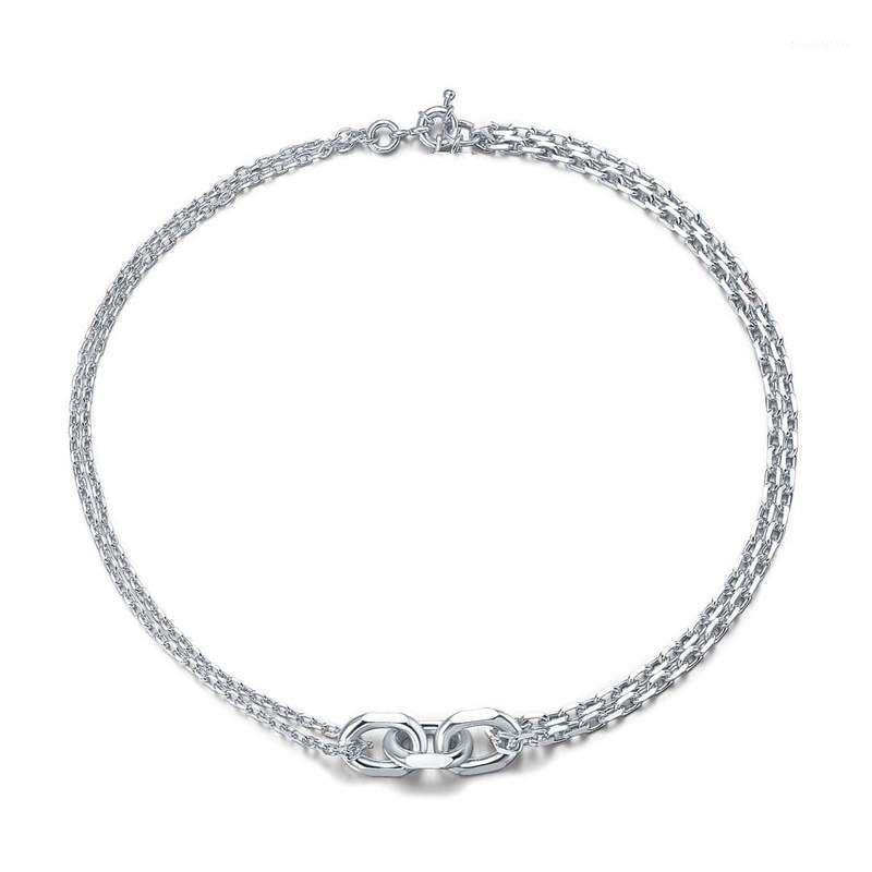 

Double-layer Necklace For Women Gold High-quality Luxury Jewelry And Korean Fashion Gifts Wholesale Stainless Steel Short Chains