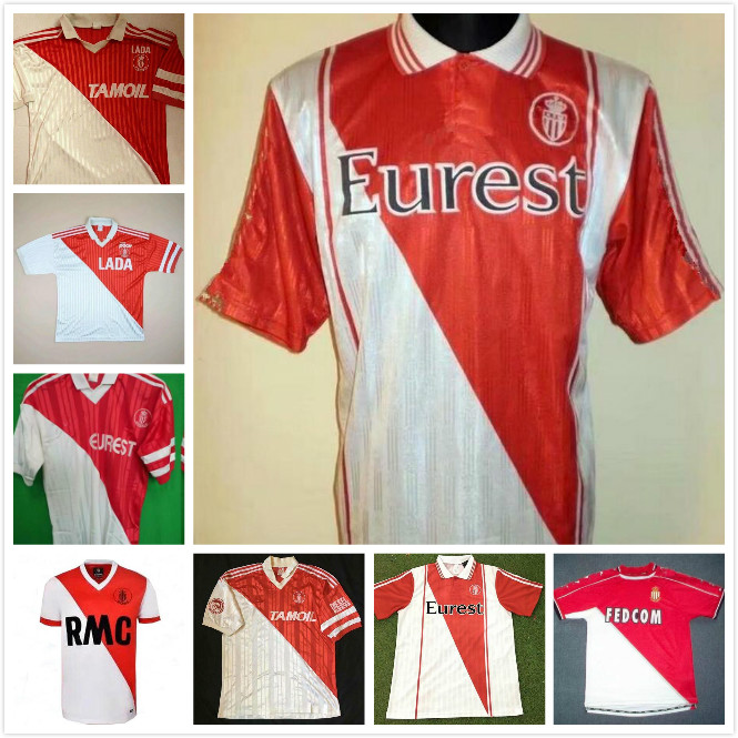 

1977/1982 94 95 96 97 Retro Version Monaco Tuybens Soccer Jersey 90 91 92 1999-2000 Home Dalger Vintage 96-97 AS BEN YEDDER JOVETIC GOLOVIN Flocage JORGE Football Shirt