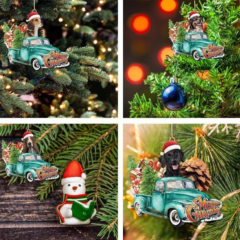 

Christmas Decorations 2021 Ornaments Hanging Decoration Gift Product Wreath Tree Dog Year Personalized G7K8