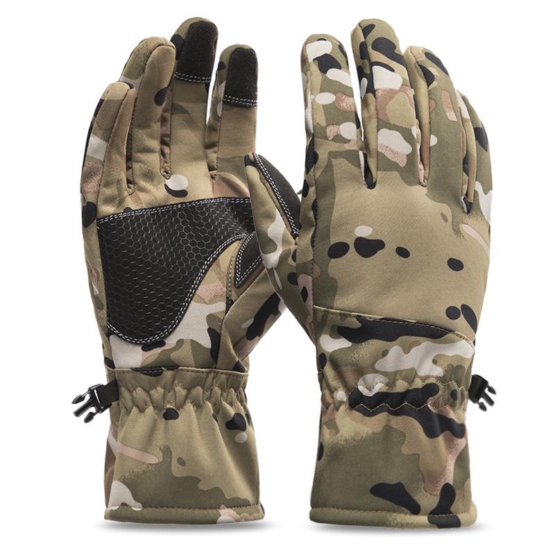 

Sports Gloves Antiskid Wear Resistant Riding Ski Mountain Skiing Snowmobile Waterproof Snow Motorcycle Windproof Tactical, Black