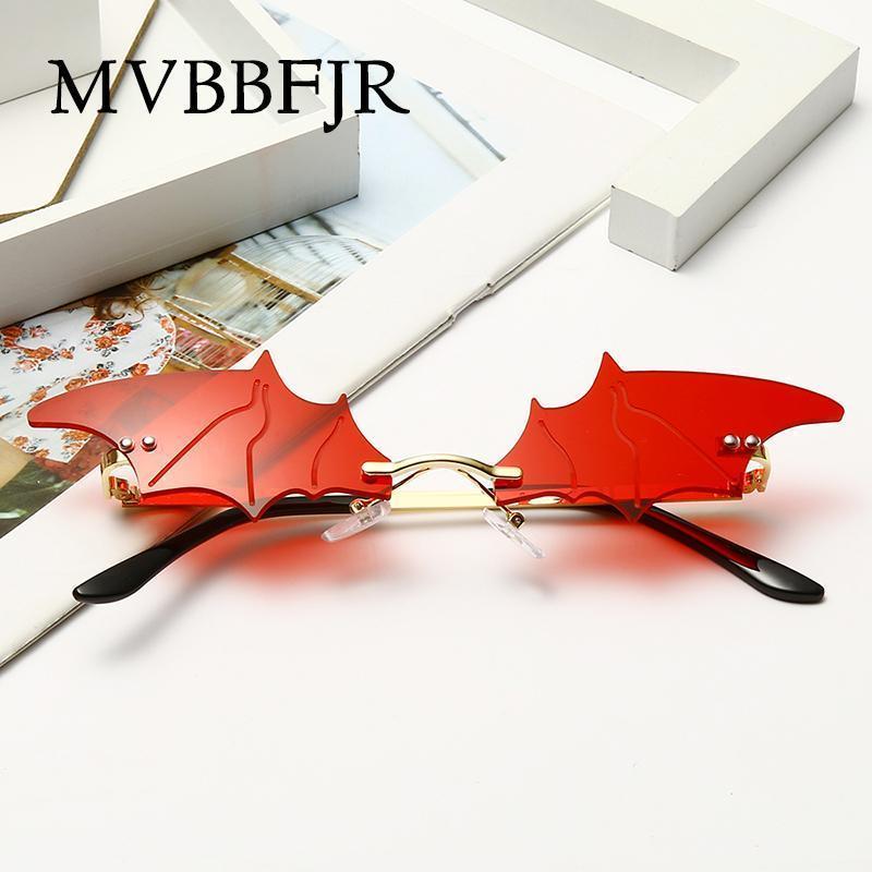 

Sunglasses MVBBFJR Fashion Bat Women Men Shade Mirror Decorative Eyewear Metal Frame Vintage Retro Sun Glasses UV400 Party1