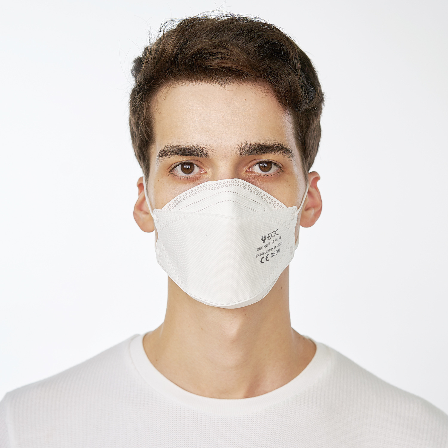 

Disposable Civil Mask Protective European Standard White List Dust Ffp2