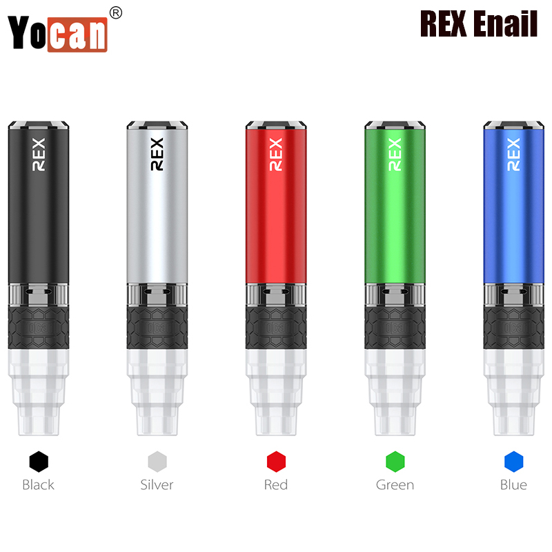 

Yocan REX Enail Battery Device Built-in 1400mAh & Water Pipe Compatibility with Quartz Tri Coils (QTC) Wax Vaporizer Unique Honeycomb Design