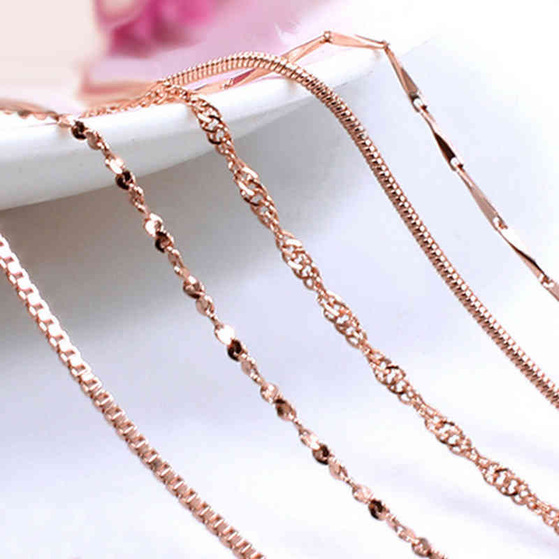 

Sales Stainless Steel Rose Gold Snake Necklace for Women Men Fashion Rope Chain Jewelry Gift 45cm, Silver