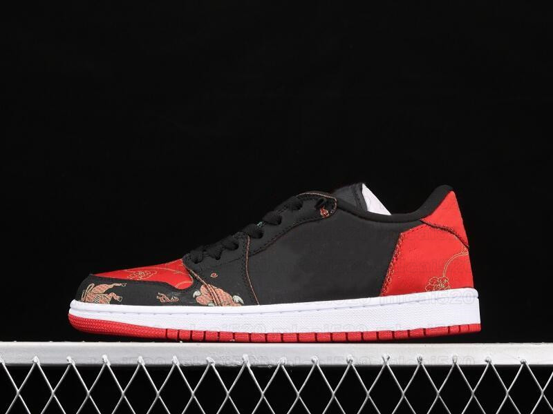 

OG Chinese New Year Low Designer Men Womens 1s Basketball Shoes 1 Black University Red-Metallic Gold-White Mens Outdoor Sneakers, No shoes