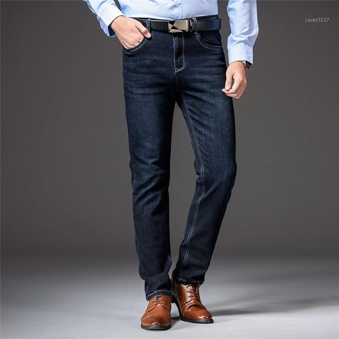 

Men's Jeans 2021 Sutumn Men High Quality Stretch Straight Slim Fit Blue Classic Denim Casual Pants Long Trousers,8027