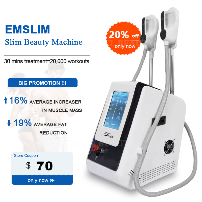 

2021 Muscles Stimulate Ems Slimming Machine Muscle Sculpt Electromagnetic Emslim Cellulite Reduction 2 Handles Stimulator Trainer