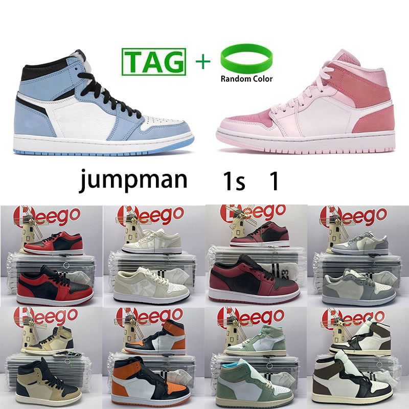 

University blue 1 1s basketball shoes og low mid men women sneakers jumpman hyper royal dark mocha twist shadow black white lucky green high mens trainers, Need box