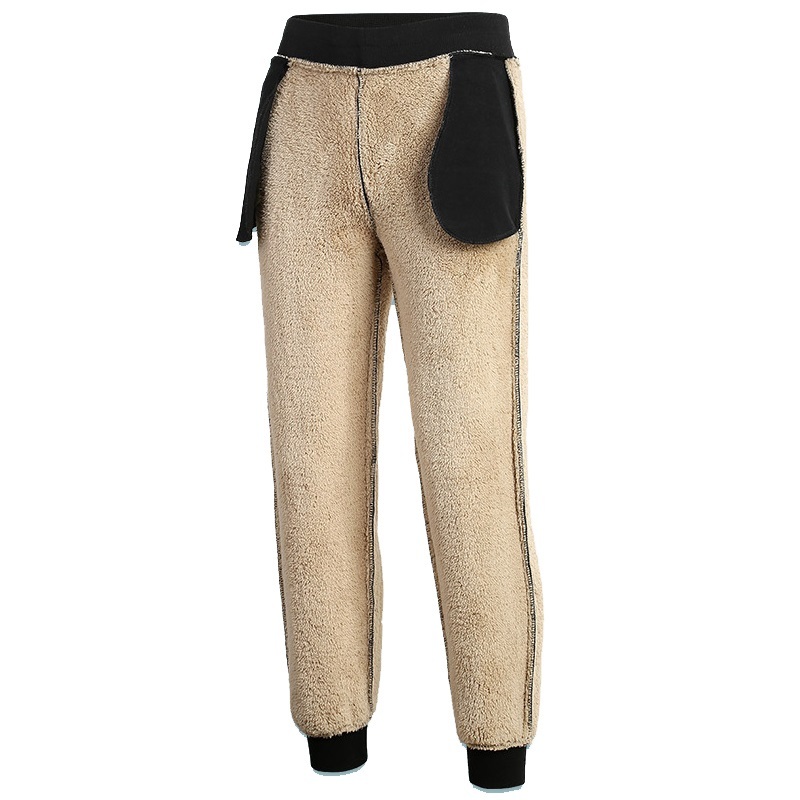 

Winter Pants Men Plus Size Big 6XL 7XL 8XL Casual Thick Fur Lining Warm Sweatpants Fleece Elastic Waist Band Large Trousers Male 210518, Gray