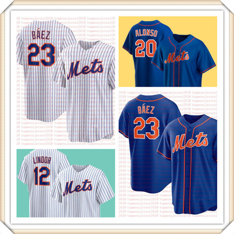 

23 Javier Báez NewYorkMetsJersey Jacob deGrom Pete Alonso Jeff McNeil Francisco Lindor Marcus Stroman Noah Syndergaard Baseball Jerseys 00, Women