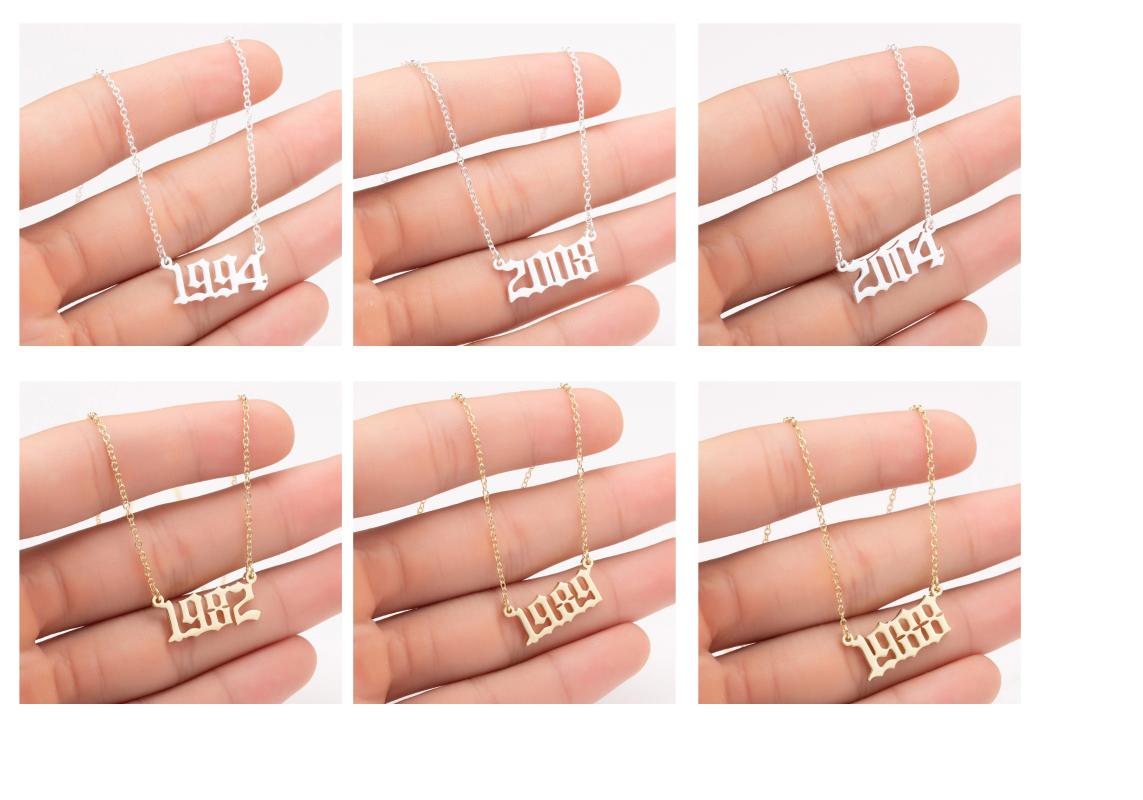 

Pendant Necklaces Ly Ximei Brand Year Number For Women Custom 1980 1989 2000 Birthday Gift From To 2021