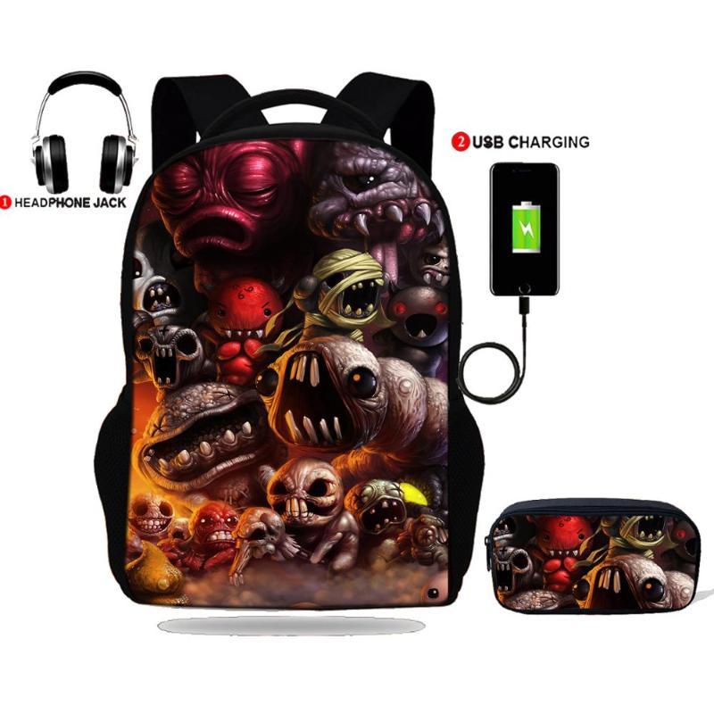 

Backpack 2PC Set School Bags ForBoys& Girls Game Children Kids Bookbag Primary Usb Charge, Kp1027