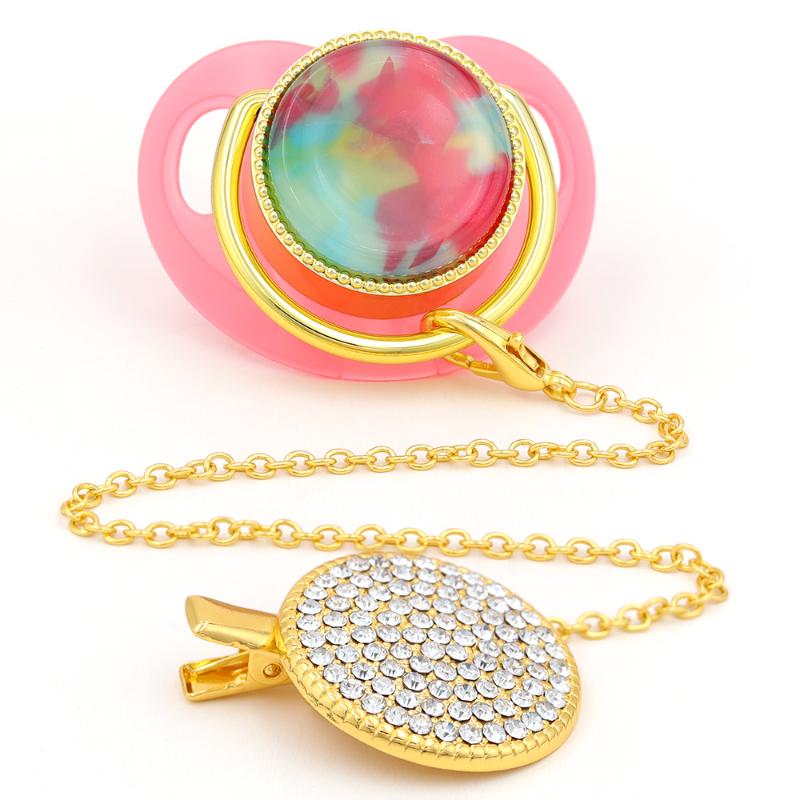 

Pacifiers# Luxury Pacifier Design Chain Holder Baby Gift BPA Free Silicone Infant For Chupetes