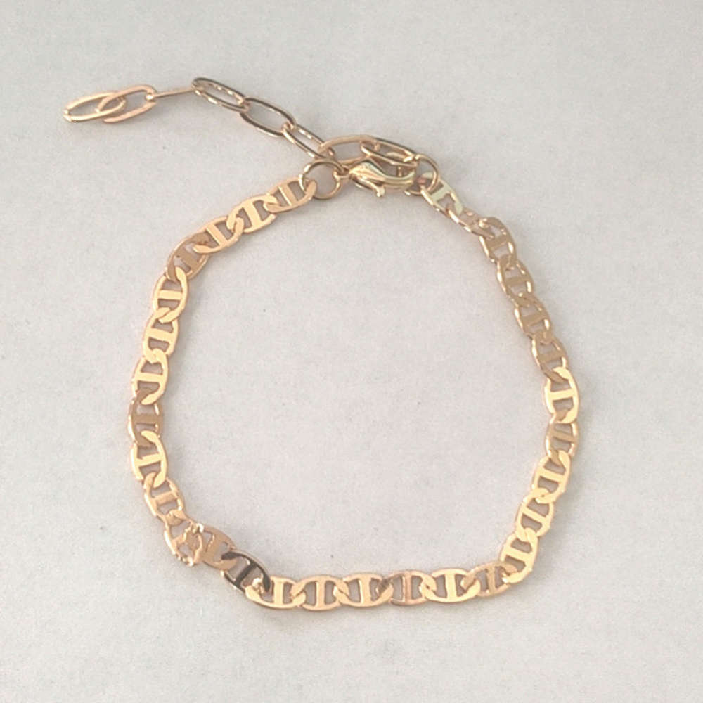 

Hand catenary alloy thin chain women's fashion simple gold bracelet, Golden;silver