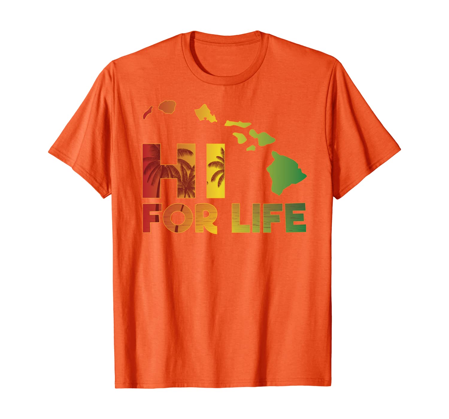 

Hawaii For Life Rasta Hawaiian Island Chain T-Shirt, White;black