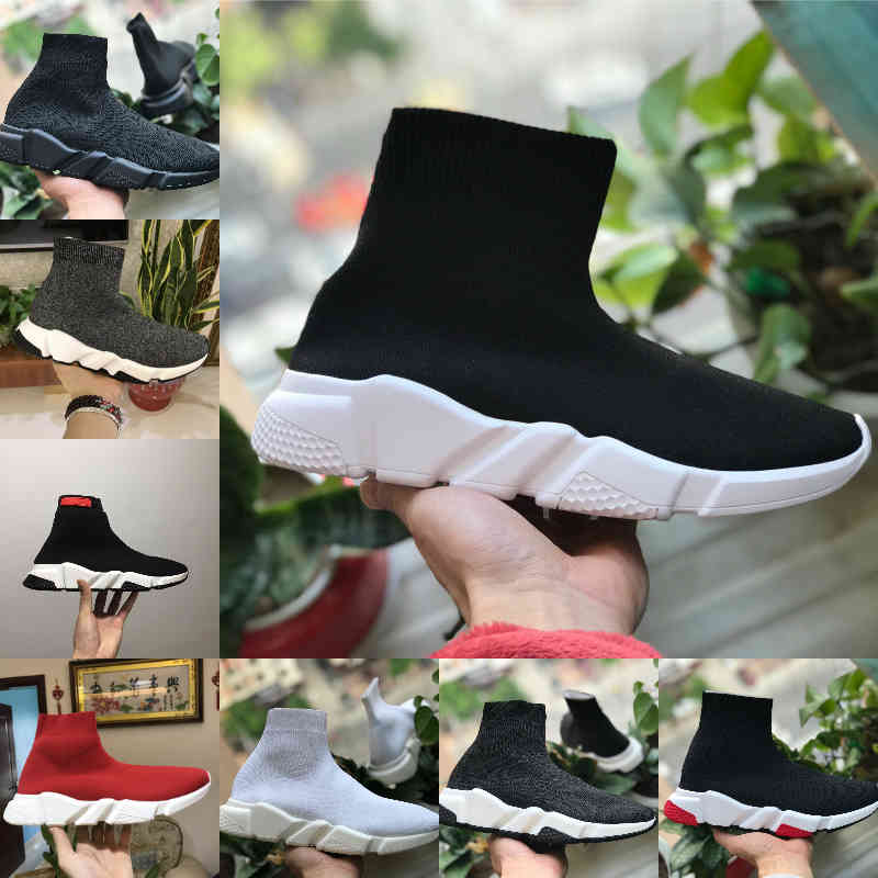 

Wholesale 2021 New Speed Trainer Black Red Luxury High Casual Sock Shoes Men Women Cheap Fashion Paris Designer Sneakers High Quality S66, D1001