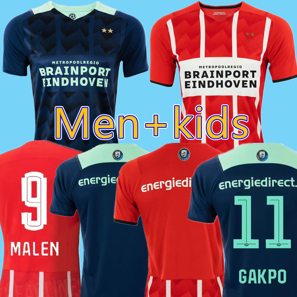 

21 22 Eindhoven home soccer jerseys MALEN 2021 2022 GAKPO DUMFRIES MADUEKE GOTZE ZAHAVI Football Shirt MAX Mens + Kids Kit Jersey, Kids 21-22 away