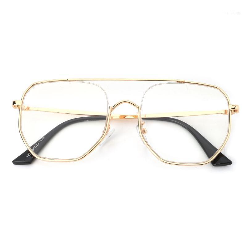 

Sunglasses Geometric Metal Frame Double Bridge Driving Brand Designer UV400 85WB1