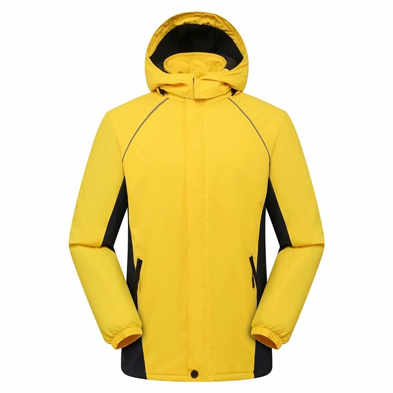 

Men' women' three in one autumn winter two-piece removable wind proof, waterproof, warm and breathable outdoor mountaineering suit, Yellow