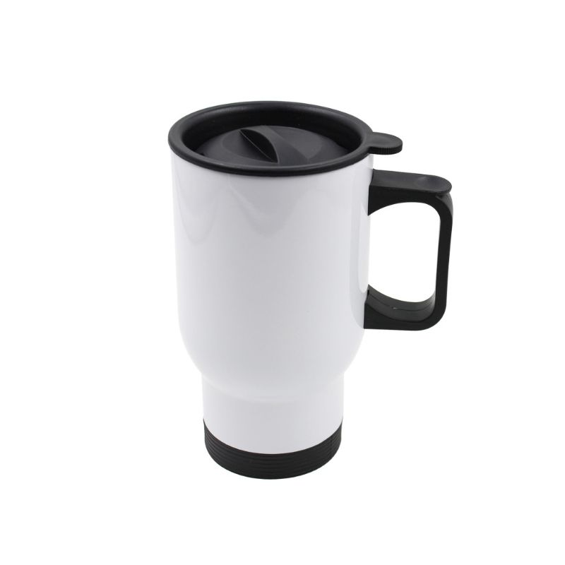 

450ml White Travel Blank Sublimation Tumbler Mug For Heat Press Printing Stainless Steel Thermos Cup Skinny Tumblers with Lids