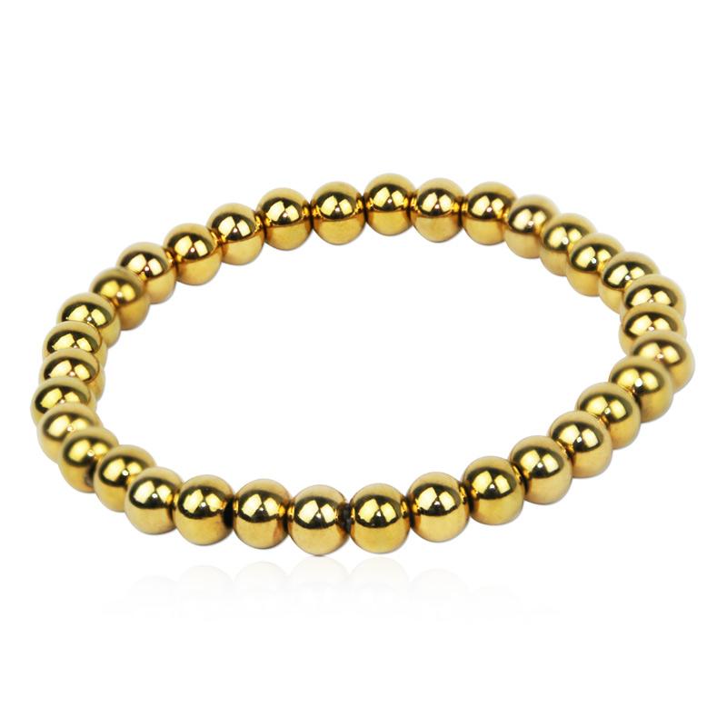 Charm Bracelets Fashion Men Women Wide 4mm And 6mm Stretchable Bead High Quality Stainless Steel Two Sizes Jewelry Wholesale SL0005-image-710818777